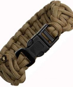 Knotty Boys Coyote Brown Fat Boy Survival Bracelet. Size: Medium