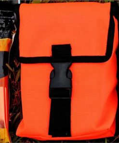 ESEE Knives LARGE-TIN-KIT-OR Survival Kit in Mess Tin w/ Orange Pouch and Survival Blanket