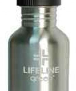 LifeLine 18oz Stainless Steel Water Bottle, Silver