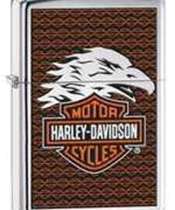 Zippo Z28265 Classic Lighter, Harley Davidson Eagle, High Polish Chrome