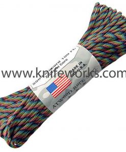 Parachute Cord Dark Stripes. Nylon construction. 100 ft. length