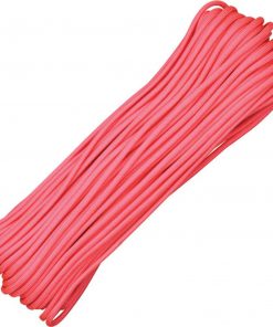 Parachute Cord Pink, Nylon construction. 100 ft. length