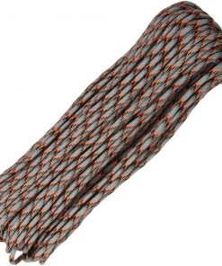 Parachute Cord Die Cast - (Gray, orange, dark gray and black). 100 ft. length.