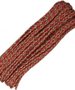 Atwood Rope MFG Parachute Cord - Mercury (Coyote Brown, Black and Red) 100 ft.