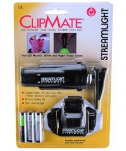 Streamlight ClipMate, White LED, Black Body, with Batteries