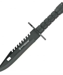 S&W Special Ops Bayonet, Black coated 7 3/4" stainless blade with sawback.