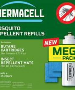 Thermacell Mosquito Repellent Refills, Mega Pack, 10 Butane Cartridges, 30 Insect Repellent Mats