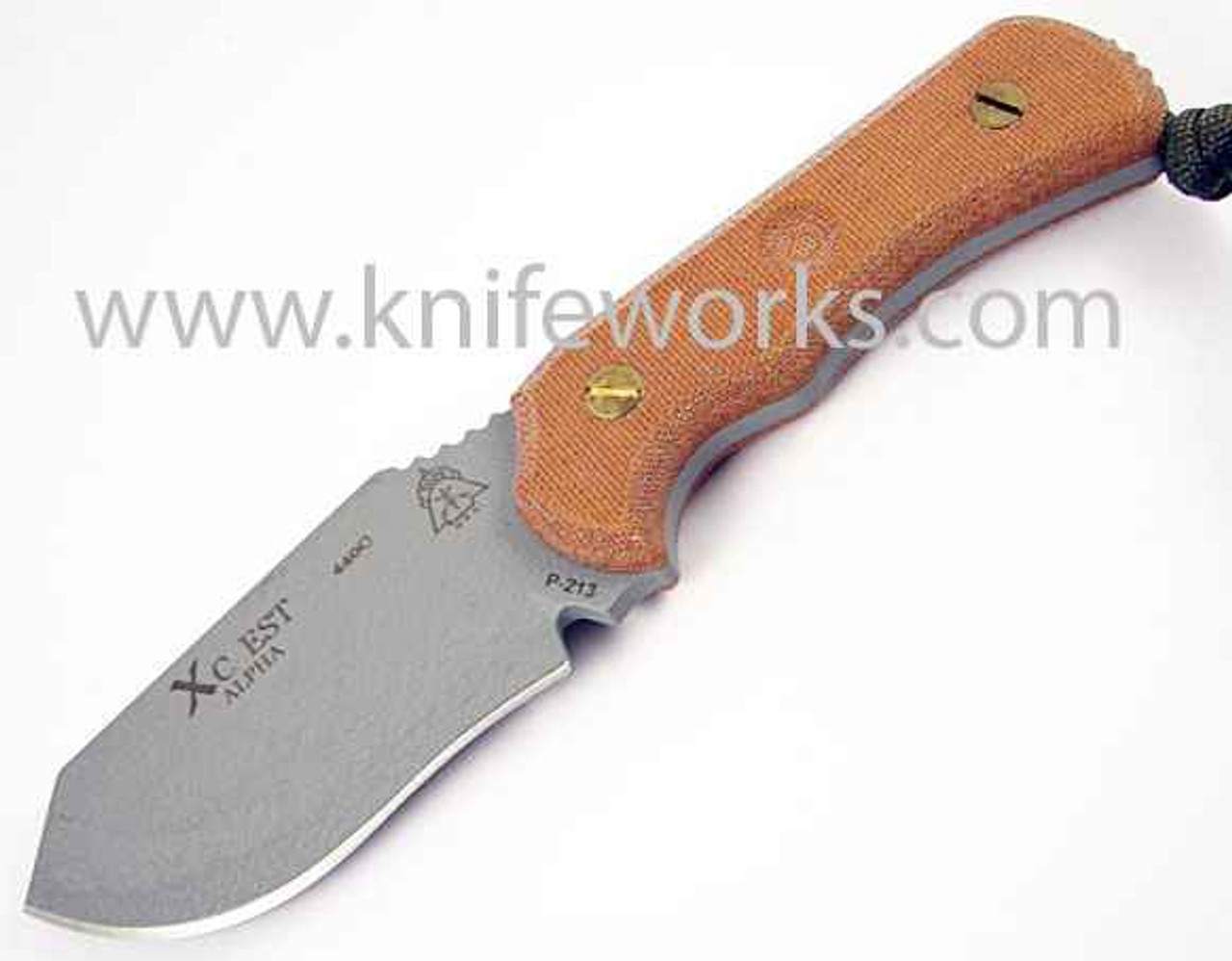 Stylish design TOPS XcEST Alpha w/Coyote Tan Nylon Sheath and Survival