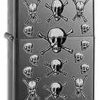 Zippo Z150HOBO#3 Classic Lighter, Skulls & Bones, Black Ice -Cheap Gear Store knifework z150hobo3.1 96724.1566586785