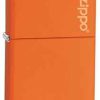 Zippo Z231ZL Classic, Orange Matte w/ Logo -Cheap Gear Store knifework z231zl 09300.1566586798