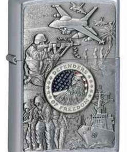 Zippo Z24457 Classic, Defenders of Freedom, Street Chrome
