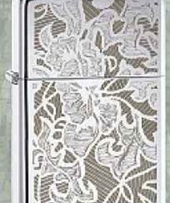 Zippo Z24700 High Polish Chrome, Flower