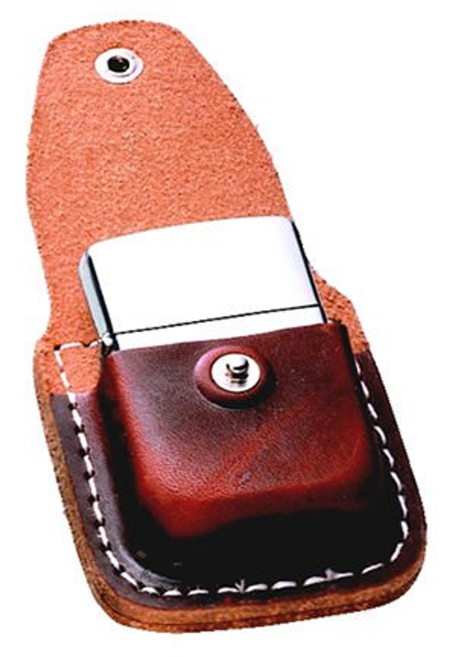 Zippo ZLPLB Brown Leather Lighter Pouch with Belt Loop 3 Zippo ZLPLB Brown Leather Lighter Pouch with Belt Loop