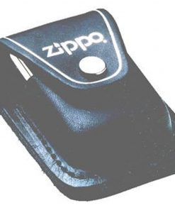 Zippo ZLPLBK Black Leather Lighter Pouch with Belt Loop